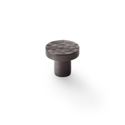 Alexander & Wilks Hanover Hammered Cupboard KnobDark Bronze30mm from B&Q