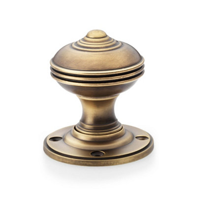 Alexander & Wilks Romeo Mortice KnobAntique Brass from B&Q