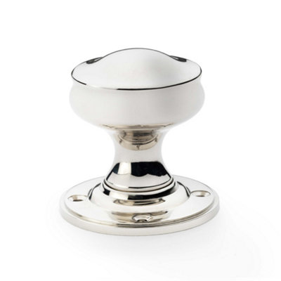 Alexander & Wilks Harris Door KnobPolished Nickel from B&Q