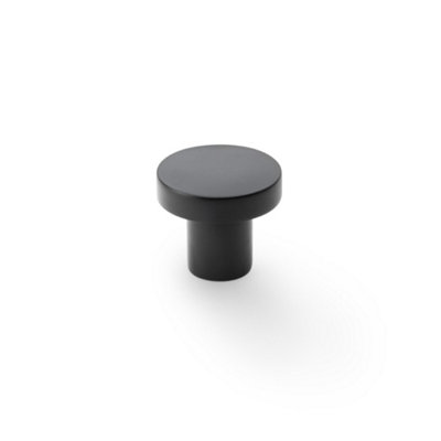 Alexander & Wilks Hanover Plain Cupboard KnobBlackKnob 30mm from B&Q
