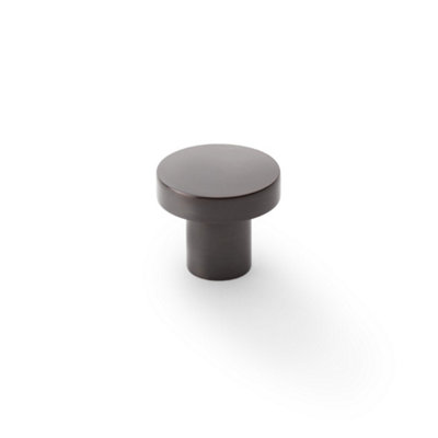 Alexander & Wilks Hanover Plain Cupboard KnobDark BronzeKnob 30mm from B&Q