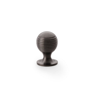 Alexander & Wilks Caesar Cupboard Knob On Round Rose25mmDark Bronze Pvd from B&Q