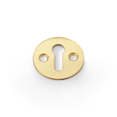 Alexander & Wilks Victorian Standard Profile EscutcheonSatin Brass from B&Q