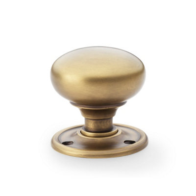 Alexander & Wilks Kershaw Door KnobAntique BrassKnob 51mm from B&Q