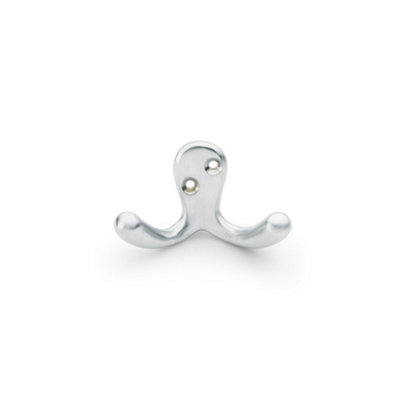 B&Q -  Victorian Double Robe HookSatin Chrome