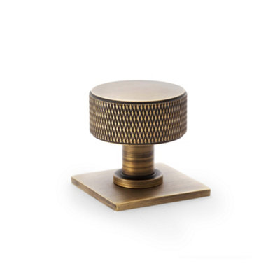 Alexander & Wilks Lucia Knurled Cupboard KnobAntique Brass35mm from B&Q