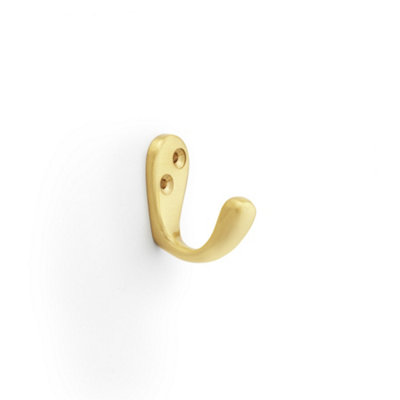 B&Q -  Victorian Single Robe HookSatin Brass
