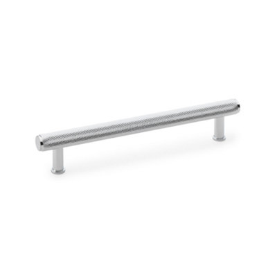 Alexander & Wilks Crispin Knurled T-Bar Cupboard Pull HandleCentres 160mmPolished Chrome from B&Q
