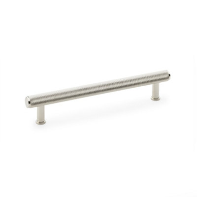 Alexander & Wilks Crispin Knurled T-Bar Cupboard Pull HandleCentres 160mmPolished Nickel from B&Q
