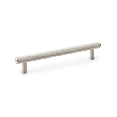 Alexander & Wilks Crispin Knurled T-Bar Cupboard Pull HandleCentres 160mmSatin Nickel from B&Q