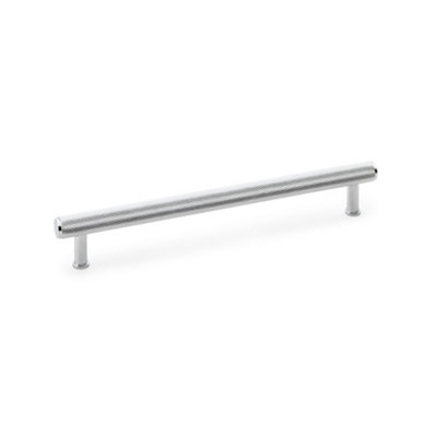 Alexander & Wilks Crispin Knurled T-Bar Cupboard Pull HandleCentres 224mmPolished Chrome from B&Q