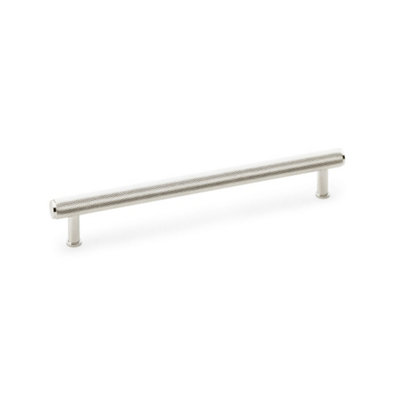 Alexander & Wilks Crispin Knurled T-Bar Cupboard Pull HandleCentres 224mmPolished Nickel from B&Q
