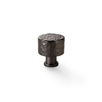 Alexander & Wilks Leila Hammered Cupboard KnobDark Bronze30mm from B&Q