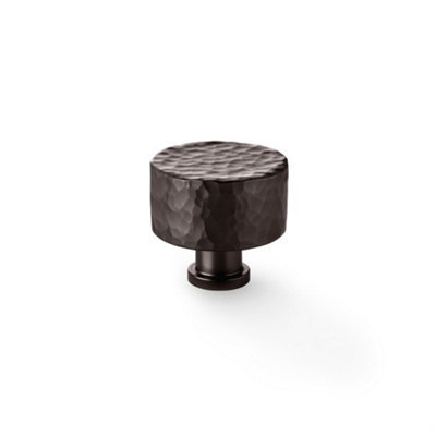 Alexander & Wilks Leila Hammered Cupboard KnobDark Bronze35mm from B&Q