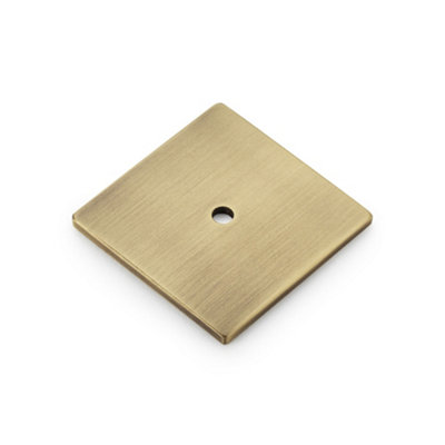 Alexander & Wilks Bullion Square BackplateAntique Brass from B&Q