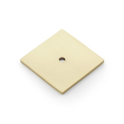 Alexander & Wilks Bullion Square BackplateSatin Brass Pvd from B&Q