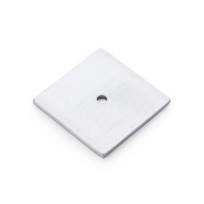 Alexander & Wilks Bullion Square BackplateSatin Chrome from B&Q