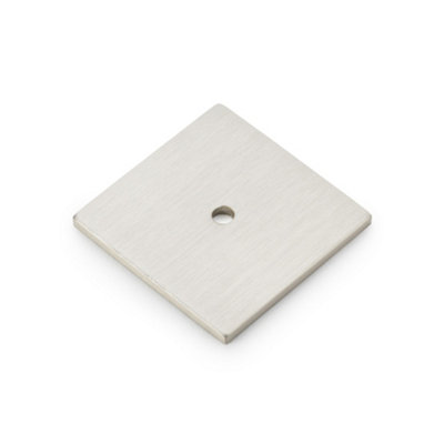 Alexander & Wilks Bullion Square BackplateSatin Nickel from B&Q