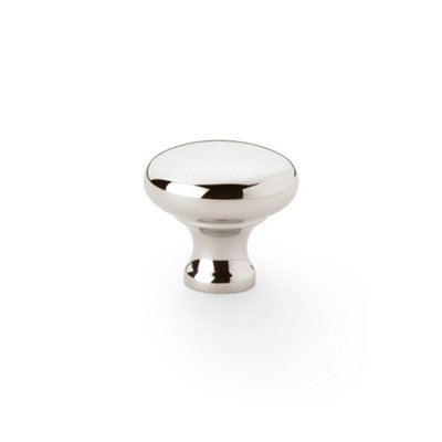 Alexander & Wilks Wade Round Cupboard KnobPolished Nickel32mm from B&Q
