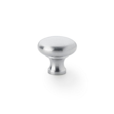 Alexander & Wilks Wade Round Cupboard KnobSatin Chrome32mm from B&Q