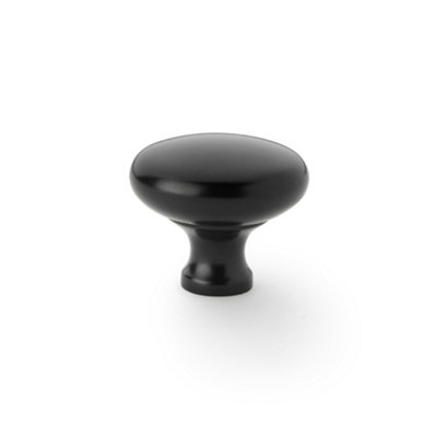 Alexander & Wilks Wade Round Cupboard KnobBlack38mm from B&Q