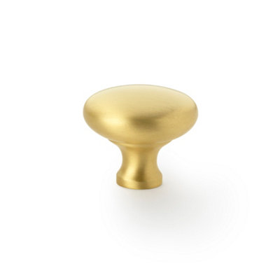 Alexander & Wilks Wade Round Cupboard KnobSatin Brass38mm from B&Q