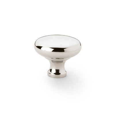 Alexander & Wilks Wade Round Cupboard KnobPolished Nickel38mm from B&Q