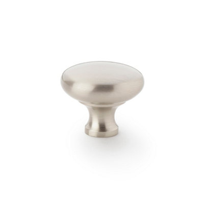 Alexander & Wilks Wade Round Cupboard KnobSatin Nickel38mm from B&Q