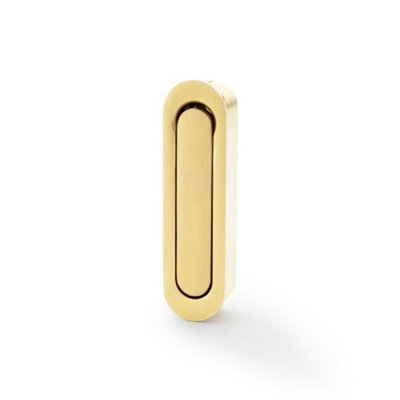 Alexander & Wilks Radius Sliding Door Edge PullSatin Brass Pvd from B&Q