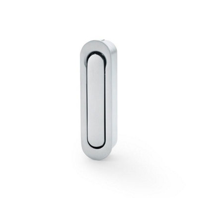 Alexander & Wilks Radius Sliding Door Edge PullSatin Chrome from B&Q
