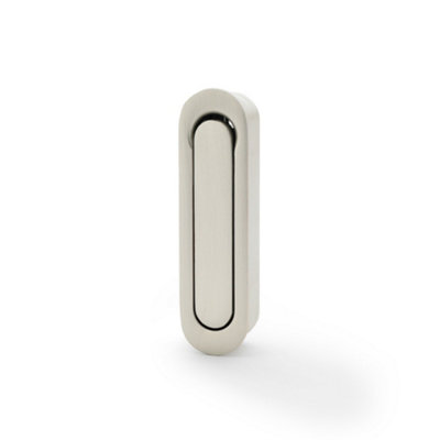 Alexander & Wilks Radius Sliding Door Edge PullSatin Nickel from B&Q
