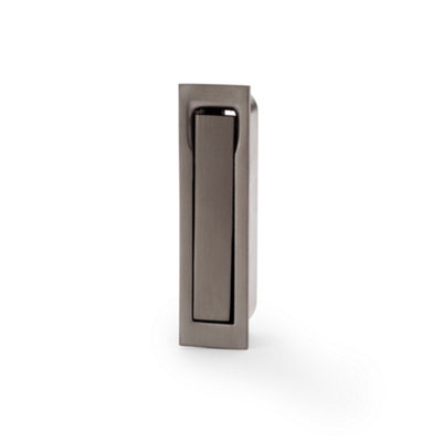 Alexander & Wilks Square Sliding Door Edge PullDark Bronze Pvd from B&Q