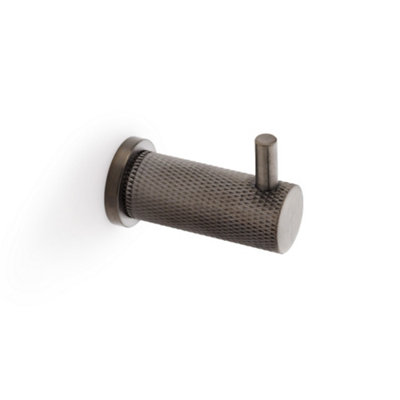 Alexander & Wilks Brunel Knurled Coat HookDark Bronze Pvd from B&Q
