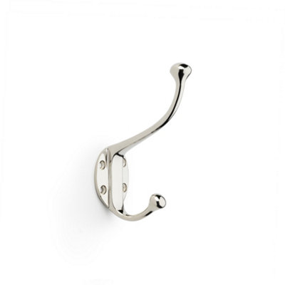 Alexander & Wilks Traditional Hat And Coat HookPolished Nickel from B&Q