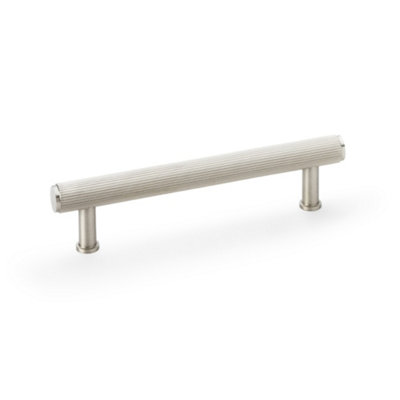 Alexander & Wilks Crispin Reeded T-Bar Cupboard Pull HandleSatin Nickel128mm from B&Q