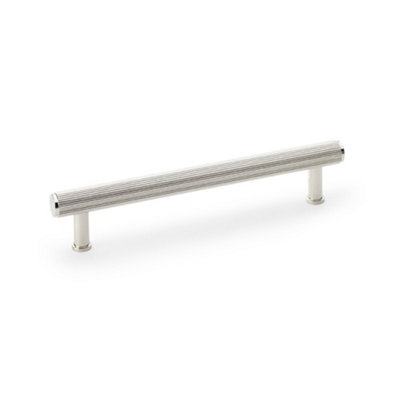 Alexander & Wilks Crispin Reeded T-Bar Cupboard Pull HandlePolished Nickel160mm from B&Q