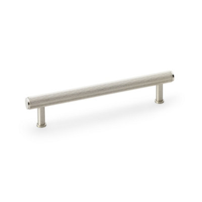 Alexander & Wilks Crispin Reeded T-Bar Cupboard Pull HandleSatin Nickel160mm from B&Q