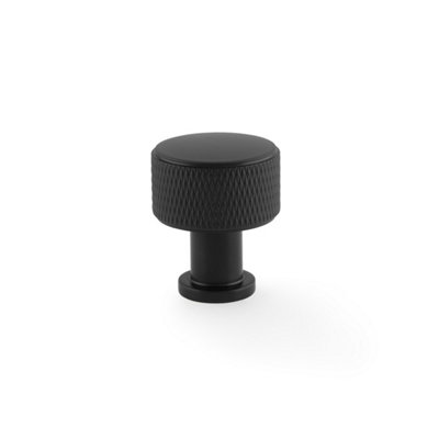 Alexander & Wilks Lucia Knurled Cupboard KnobBlack29mm from B&Q