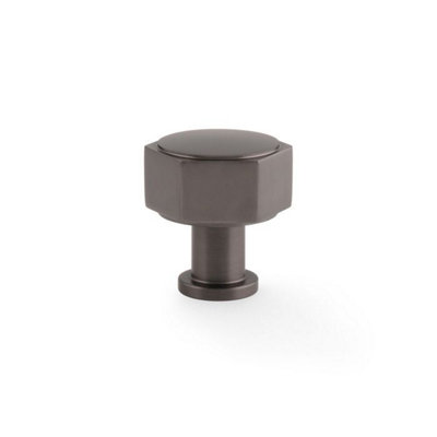 Alexander & Wilks Vesper Hex Cabinet KnobDark Bronze from B&Q