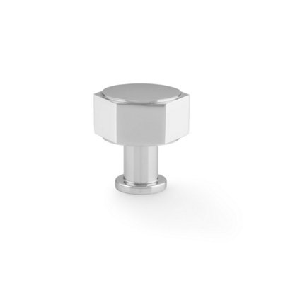 Alexander & Wilks Vesper Hex Cabinet KnobPolished Chrome from B&Q