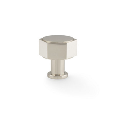 Alexander & Wilks Vesper Hex Cabinet KnobPolished Nickel from B&Q
