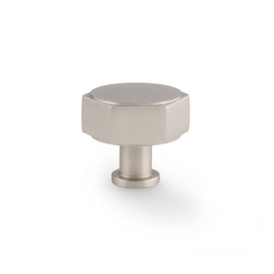 Alexander & Wilks Vesper Hex Cabinet KnobSatin Nickel from B&Q