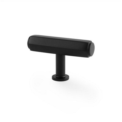 Alexander & Wilks Vesper Hex T-Bar Cabinet KnobBlack55mm from B&Q