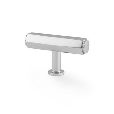 Alexander & Wilks Vesper Hex T-Bar Cabinet KnobPolished Chrome55mm from B&Q