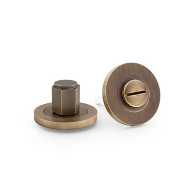 Alexander & Wilks Hex Thumbturn And ReleaseItalian Brass from B&Q