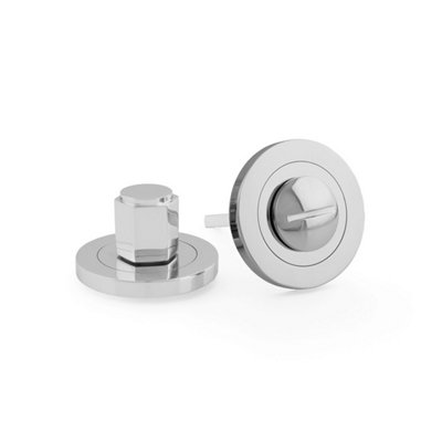 Alexander & Wilks Hex Thumbturn And ReleasePolished Chrome from B&Q
