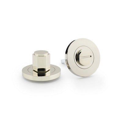 Alexander & Wilks Hex Thumbturn And ReleasePolished Nickel from B&Q