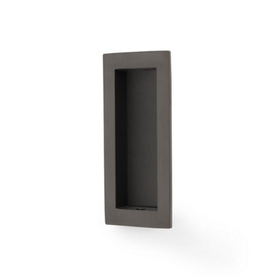 Alexander & Wilks Rectangular Flush Pull100X45mmDark Bronze Pvd from B&Q
