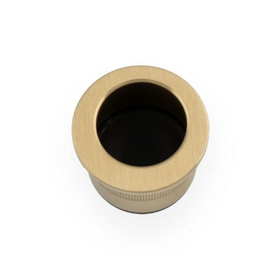 Alexander & Wilks Round Sliding Door Finger Edge Pull-Satin Brass Pvd from B&Q
