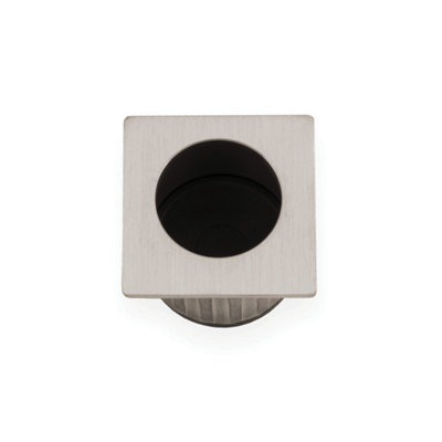 Alexander & Wilks Sliding Door Finger Edge Pull (Square) Satin Nickel from B&Q